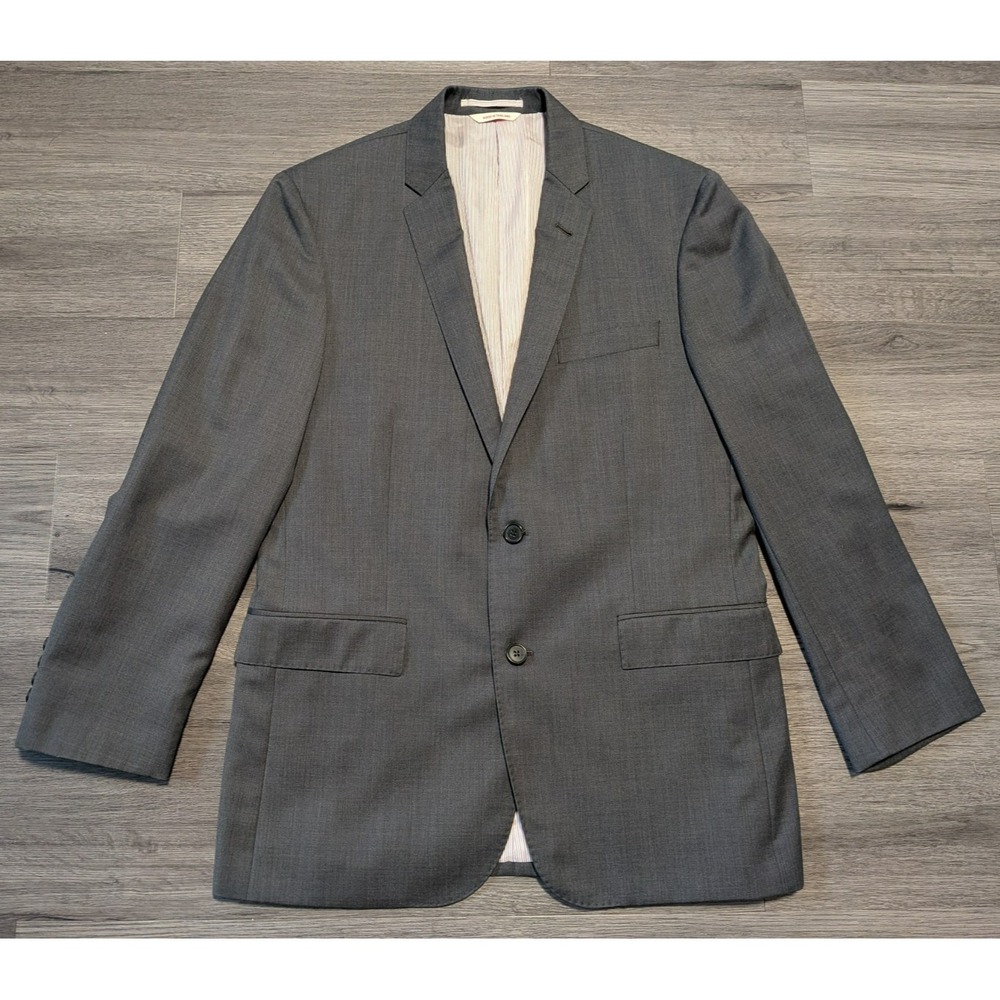 Brooks Brothers Men's Gray 100% Wool‎ Marzotto Fabric Sports Coat Size 42L